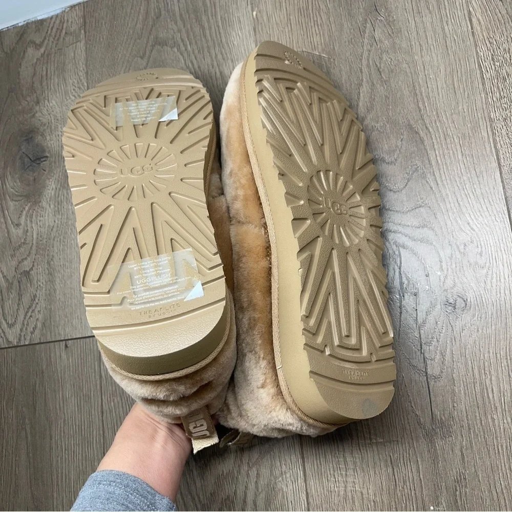 UGG Neumel Cozy Shearling Sheepskin Upper Boots Lace Up Camel Tan Size 11 Men’s